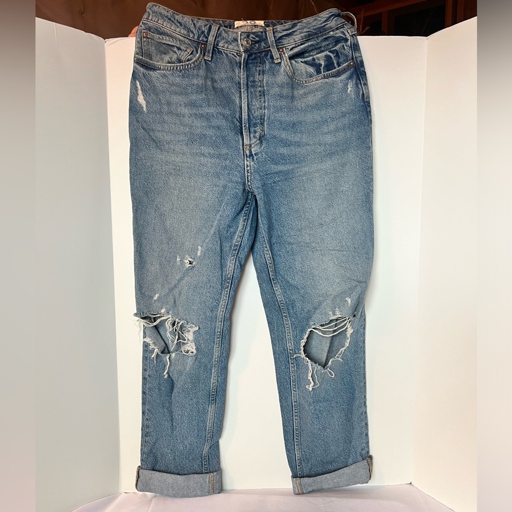 Free People Medium Washed Distressed Jean